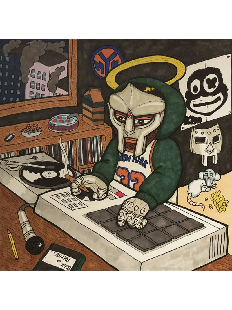 MF DOOM Tribut (Remastered) Leinwand mit Schattenfugenrahmen von Jonathan Phillips