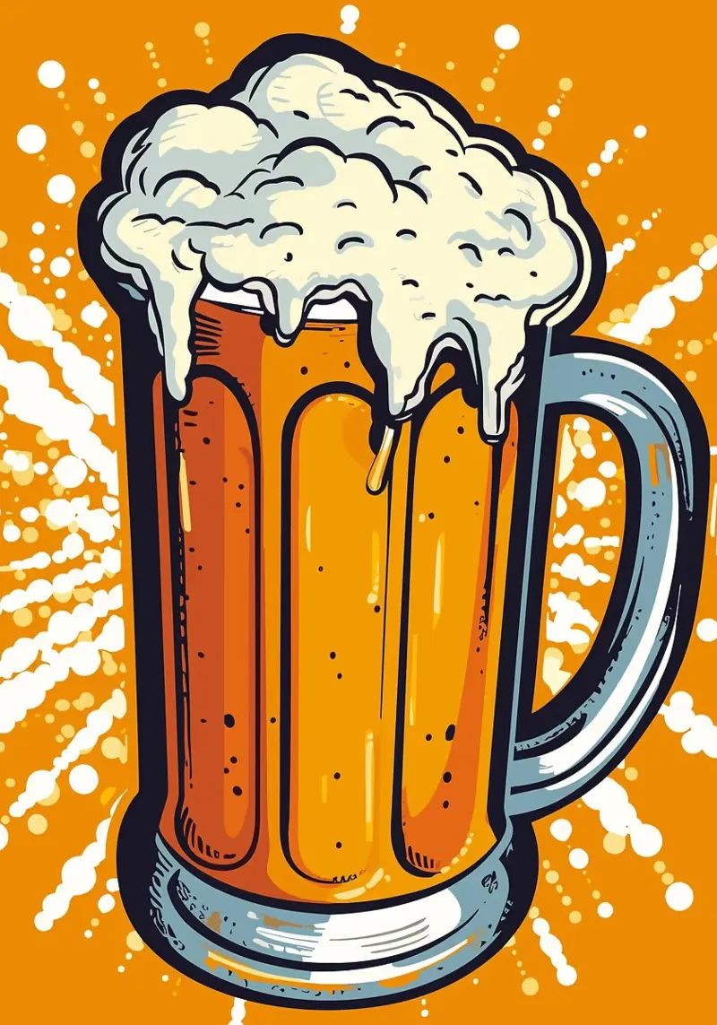 Birra Pop Art tela con Cornice a cassetta da mesa