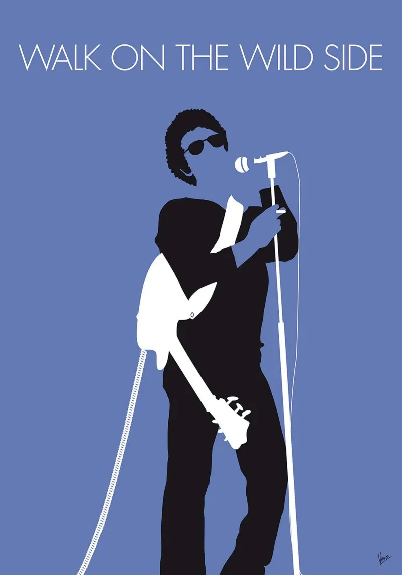 Lou Reed - Walk On The Wild Side di Chungkong poster con telaio in alluminio da jammie