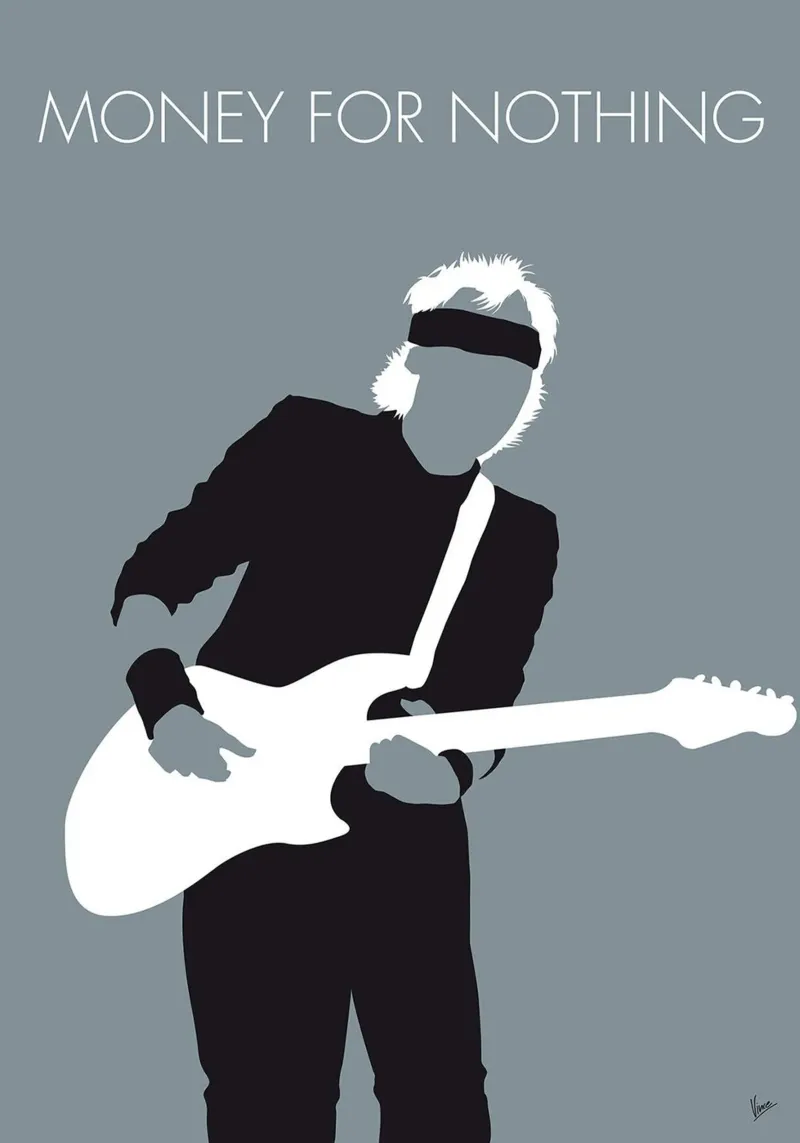 Mark Knopfler, Money for nothing di Chungkong tela con Cornice a cassetta da jammie