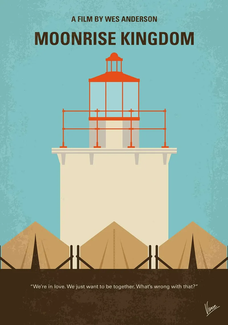Moonrise Kingdom by Chungkong canvas with Floater frame by jammie