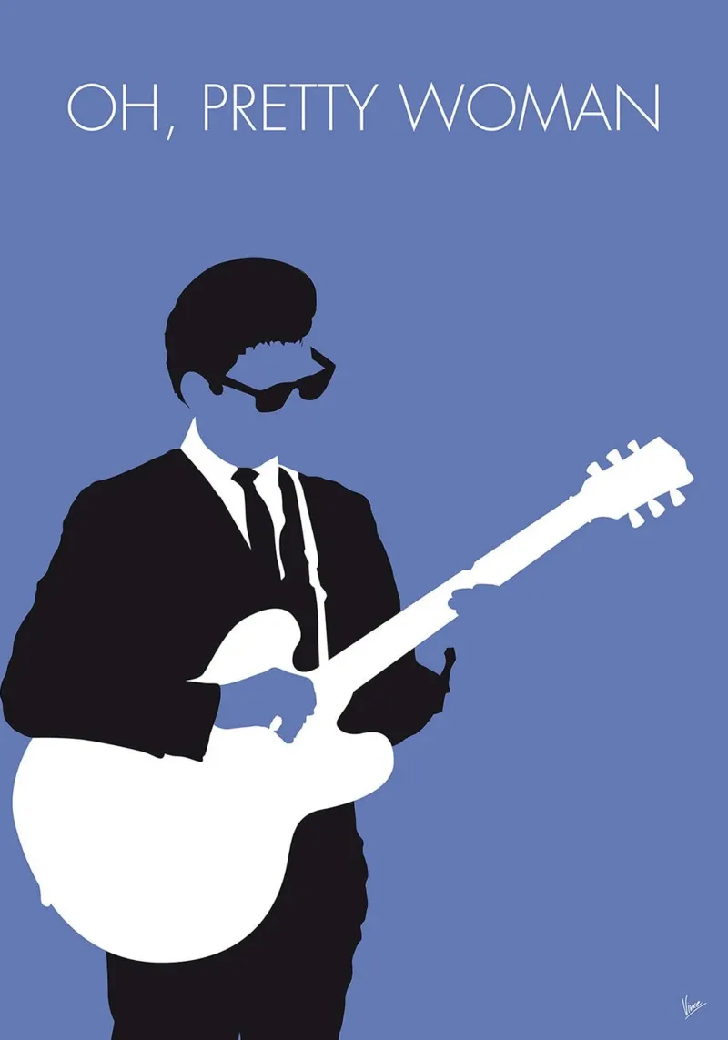 Roy Orbison - Oh, Pretty Woman di Chungkong poster con telaio in alluminio da jammie