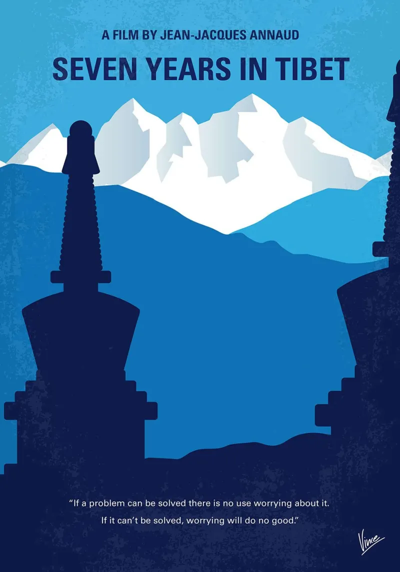 Zeven jaar in Tibet door Chungkong canvas met Baklijst van jammie