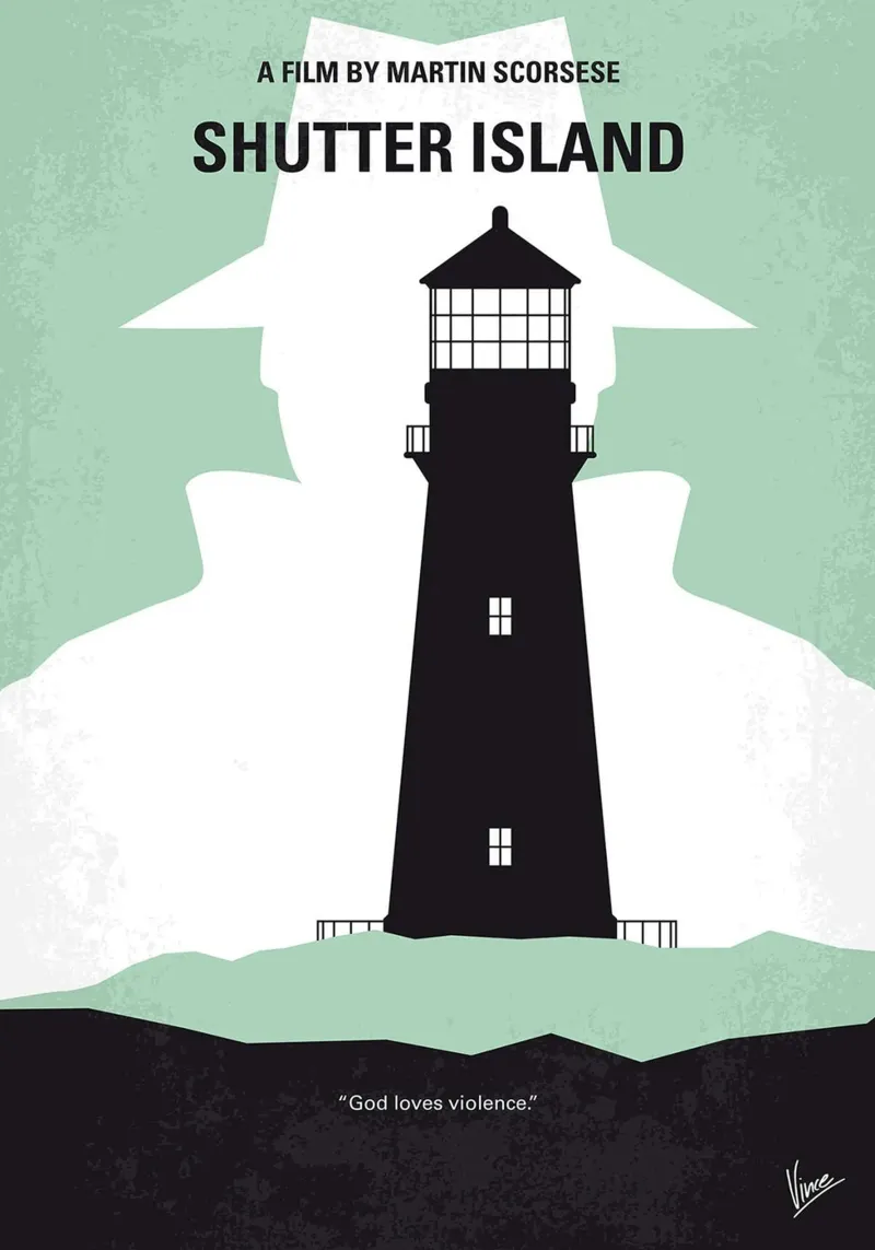 Shutter Island von Chungkong Leinwand mit Schattenfugenrahmen von jammie