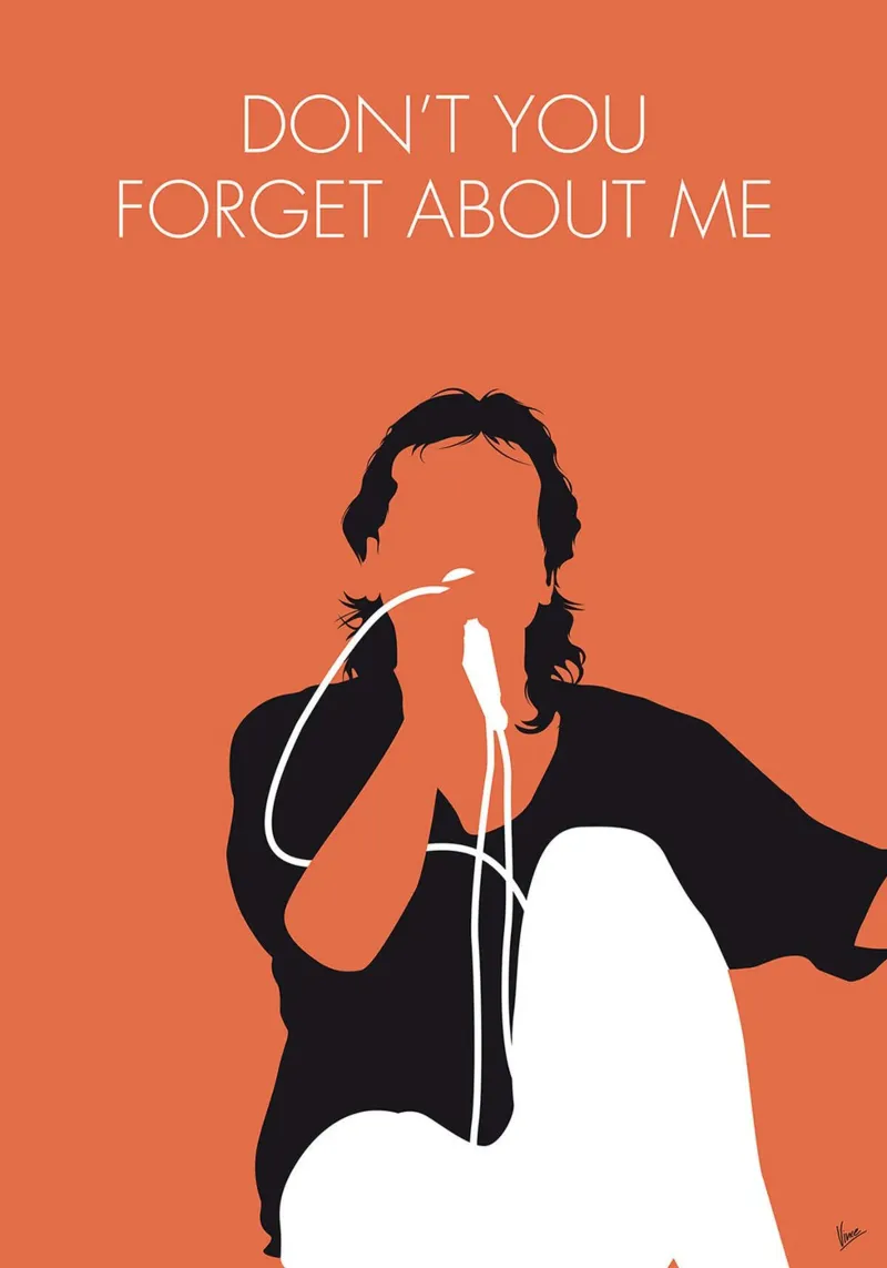 Simple Minds - Don't You Forget About Me by Chungkong lienzo con Marco flotante de jammie