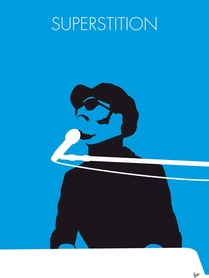 Stevie Wonder, Superstition von Chungkong Leinwand mit Schattenfugenrahmen von jammie