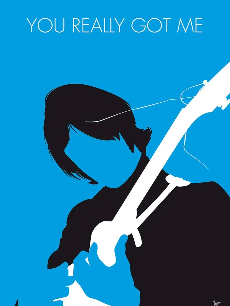 The Kinks - You Really Got Me by Chungkong lienzo con Marco flotante de jammie
