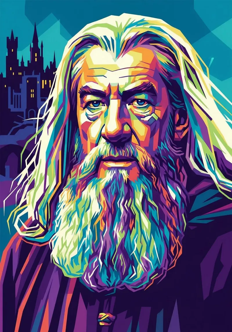 Gandalf - Il Signore degli Anelli poster con telaio in plastica da Hantamrata