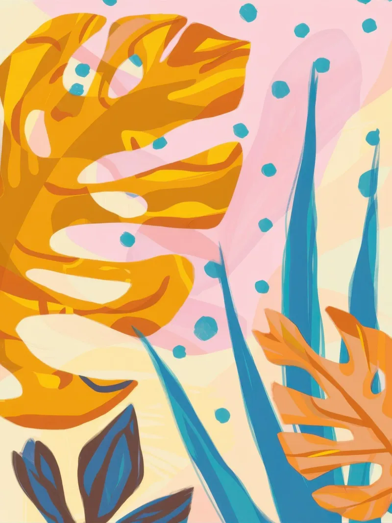 Sonnengeküsster Botanischer Pop Poster von Orchid Patina