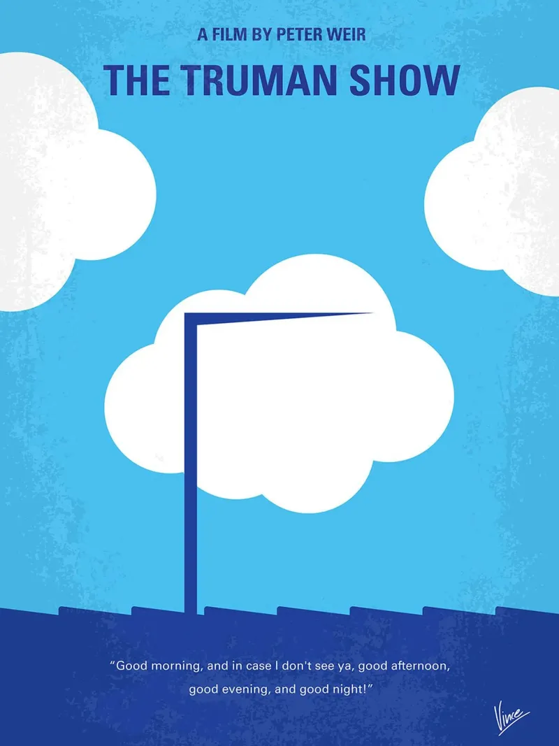 De Truman Show van Chungkong canvas met Baklijst van jammie