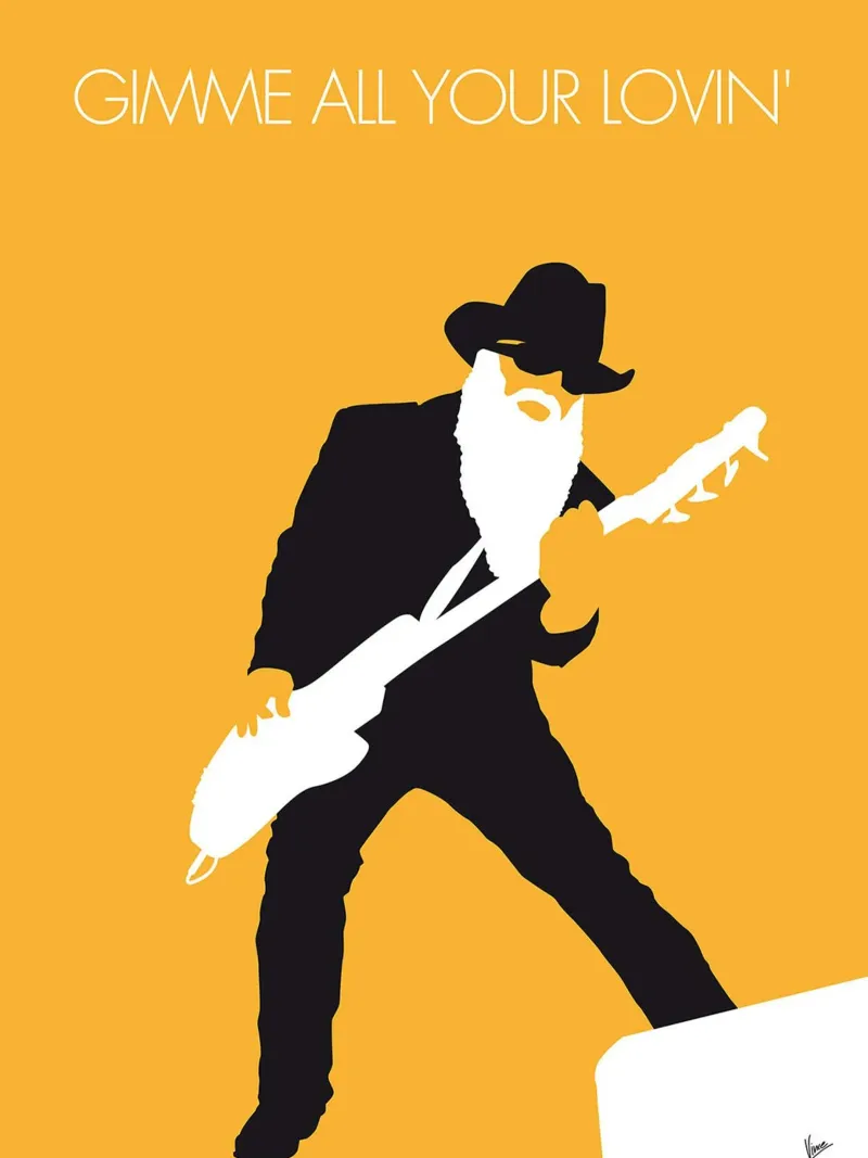 ZZ Top - Gimme All Your Lovin' von Chungkong Leinwand mit Schattenfugenrahmen von jammie