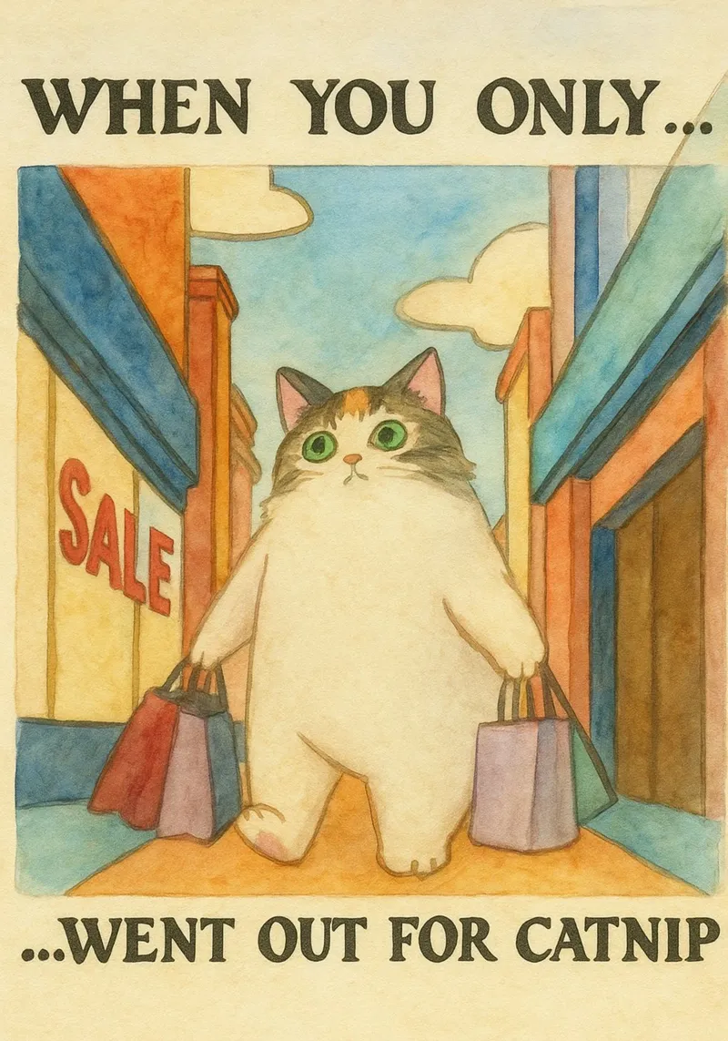 went out for catnip funny cat canvas with Floater frame by cepeducks