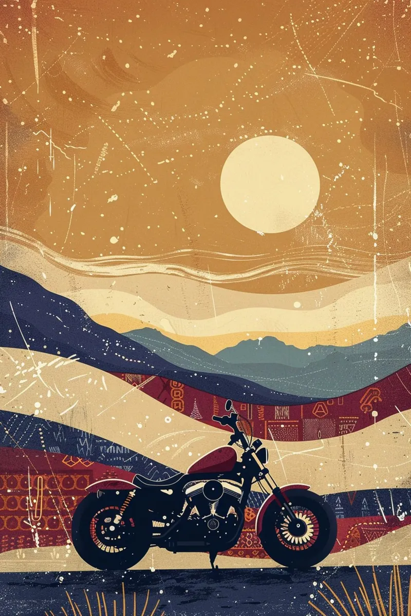 Desert Ride tela con Cornice a cassetta da michi