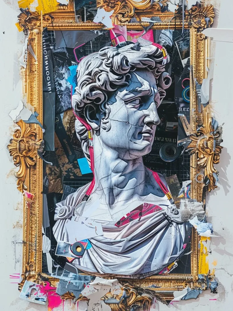 Baroque Rebellion tela con Cornice a cassetta da Mosaic Dialogue
