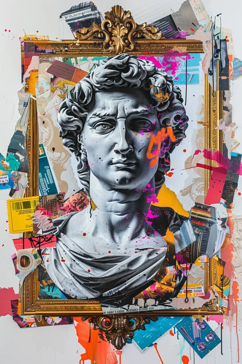 Graffiti Renaissance tela con Cornice a cassetta da Mosaic Dialogue