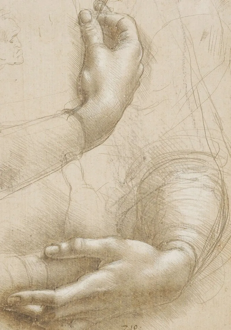 Studio della mano poster con telaio in alluminio da James McIntosh