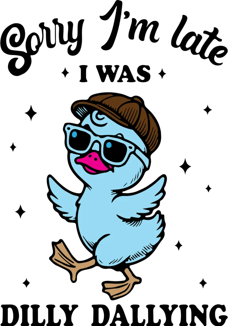 dilly dallyng funny duck poster da tanabaroo