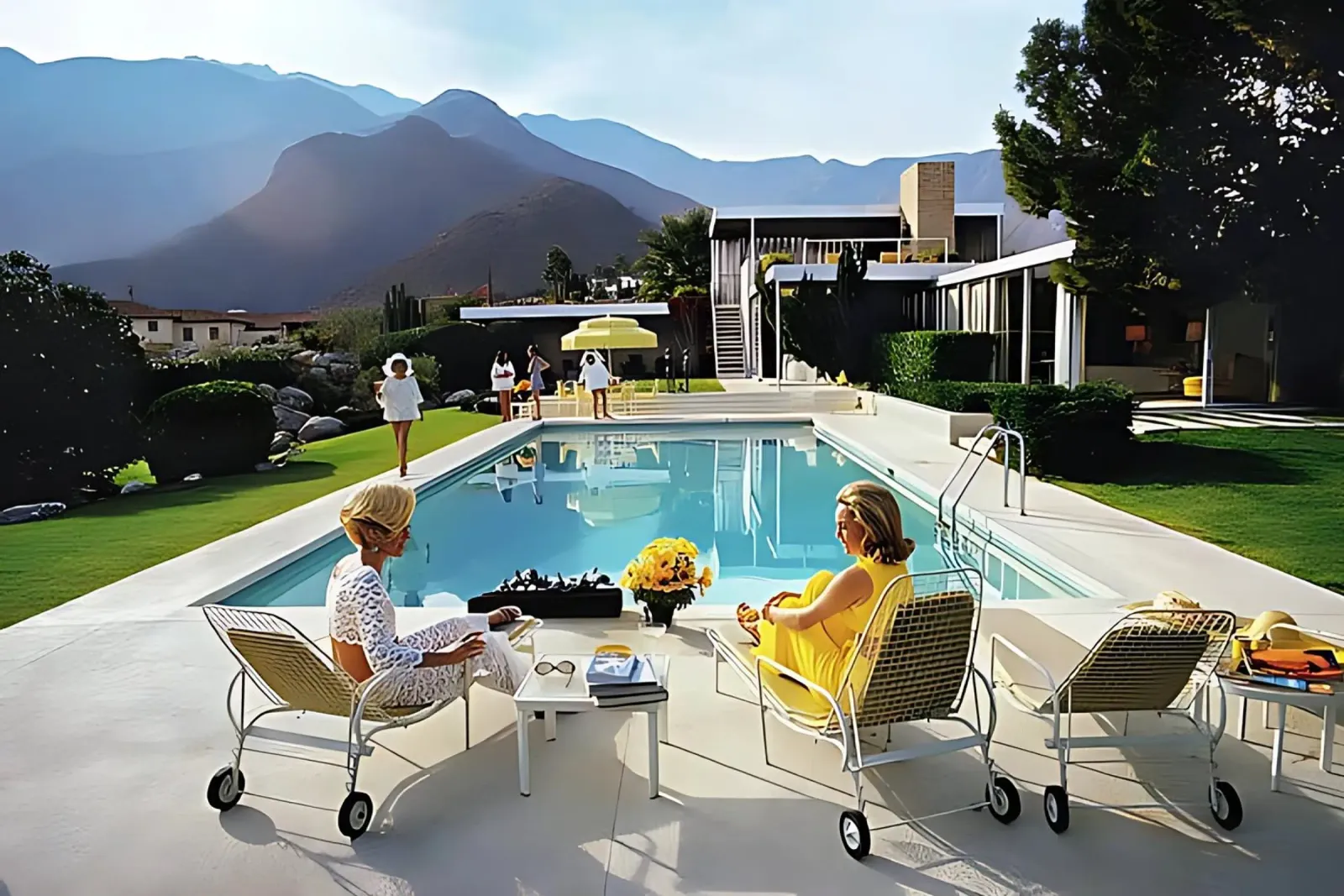 Slim Aarons photo 11 canvas with Floater frame by domherrick1