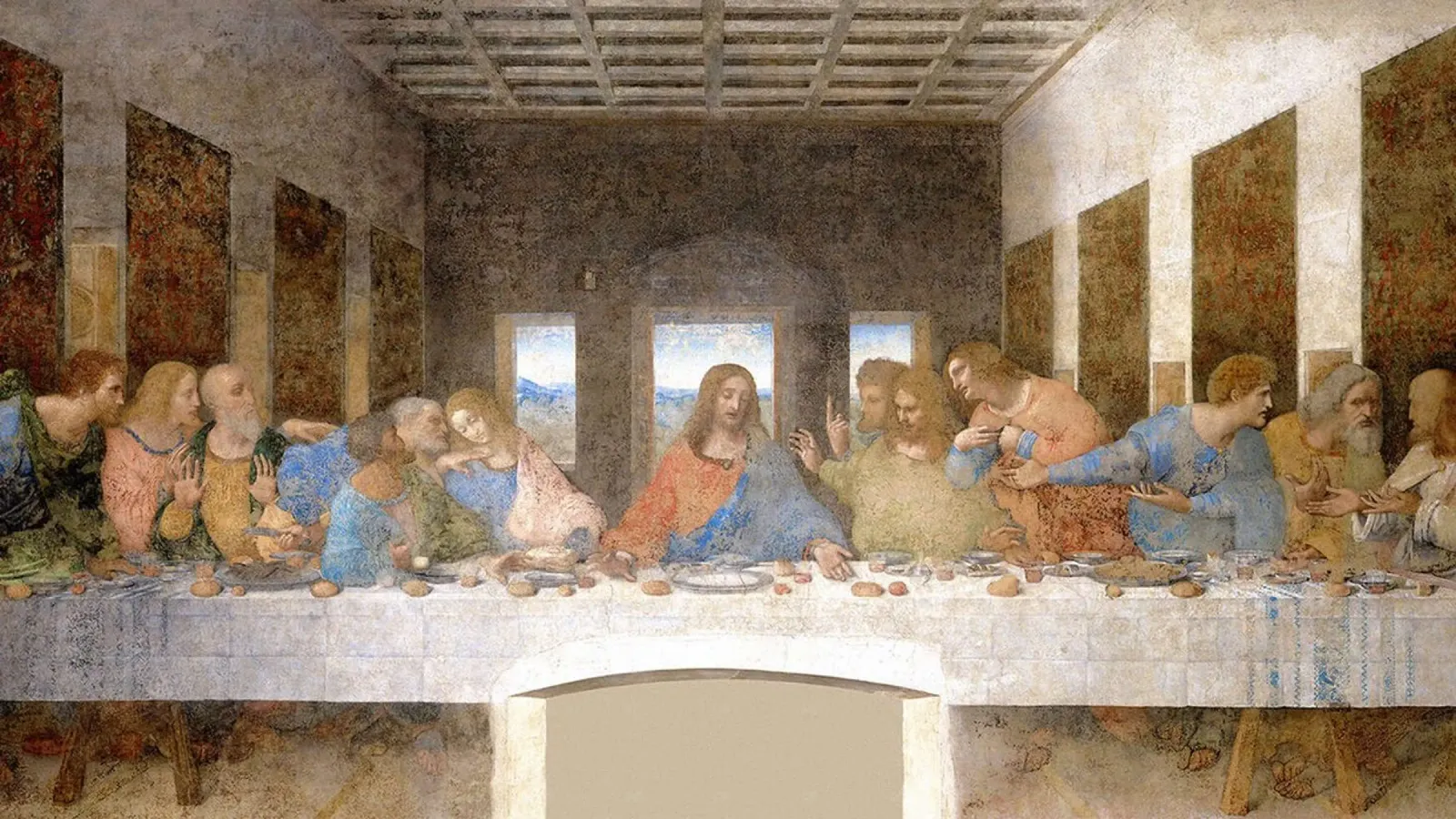 The Last Supper II by Leonardo da Vinci canvas with Floater frame by James McIntosh