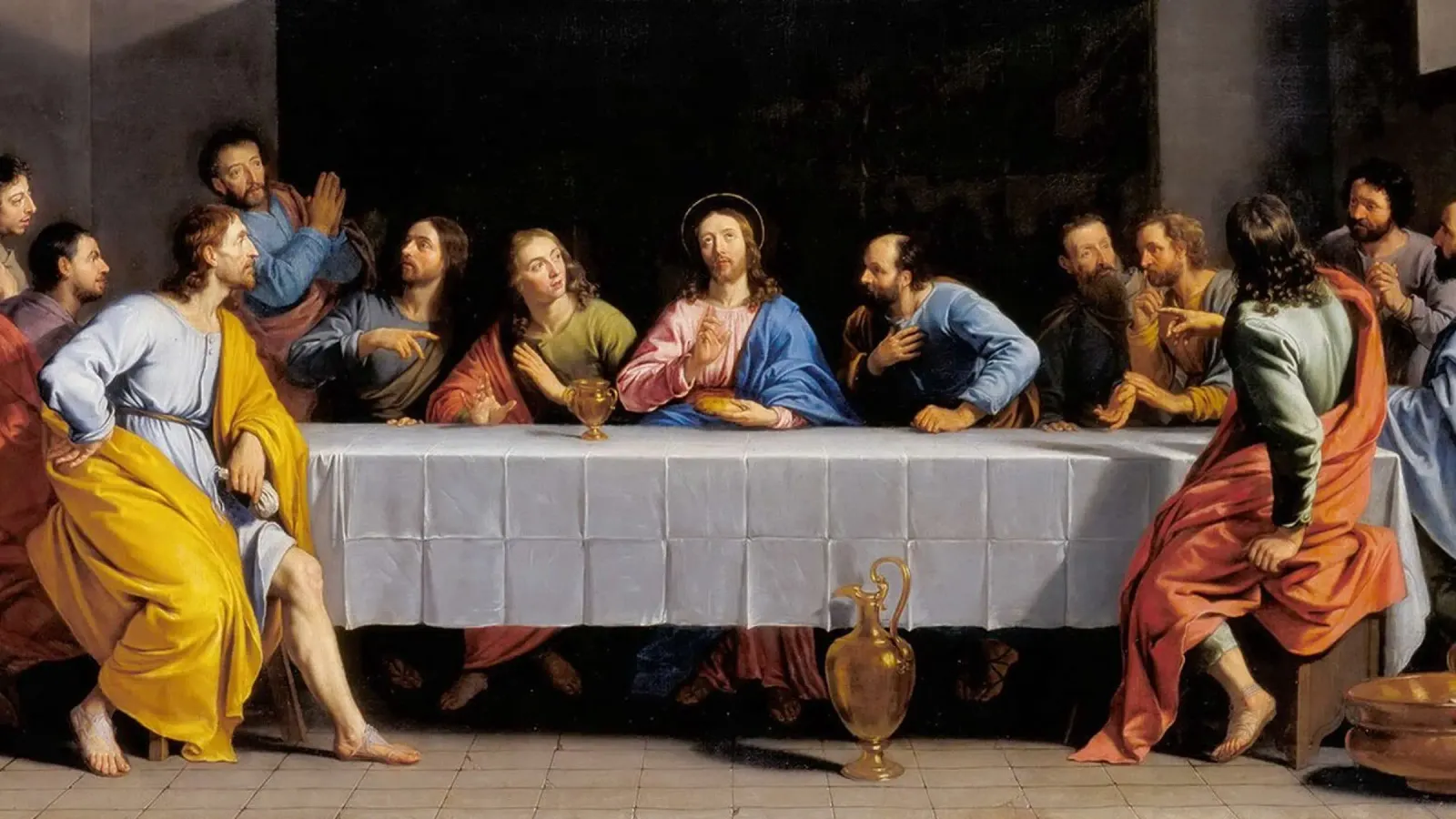 The Last Supper, Philippe de Champaigne canvas with Floater frame by James McIntosh