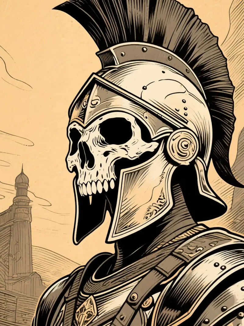 Skull Spartan tela con Cornice a cassetta da knowledge