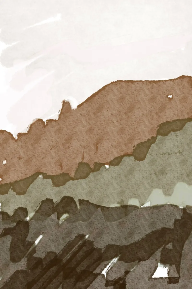 Colline d'ocra poster con telaio in legno da nileshkikuuchise