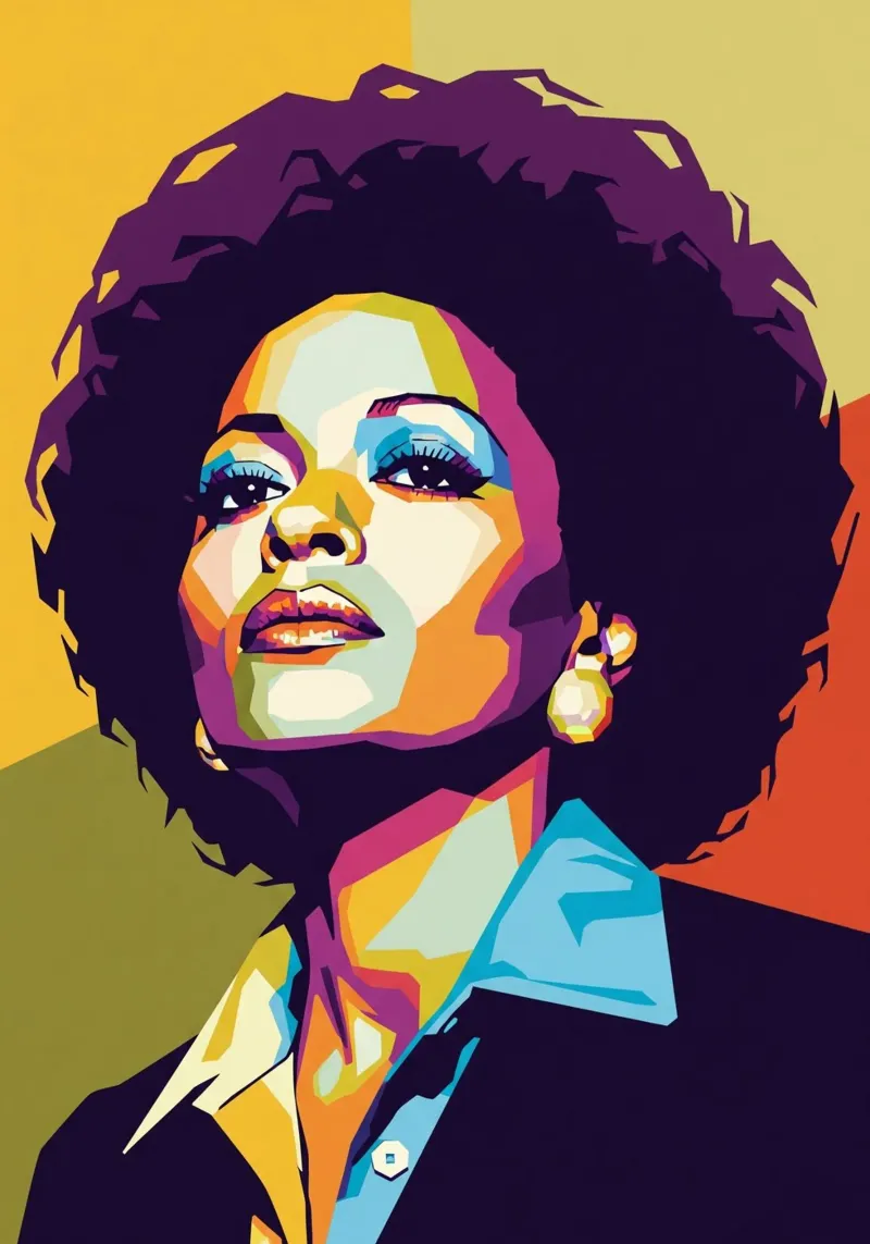 Lo stile iconico di Diana Ross tela con Cornice a cassetta da Hantamrata