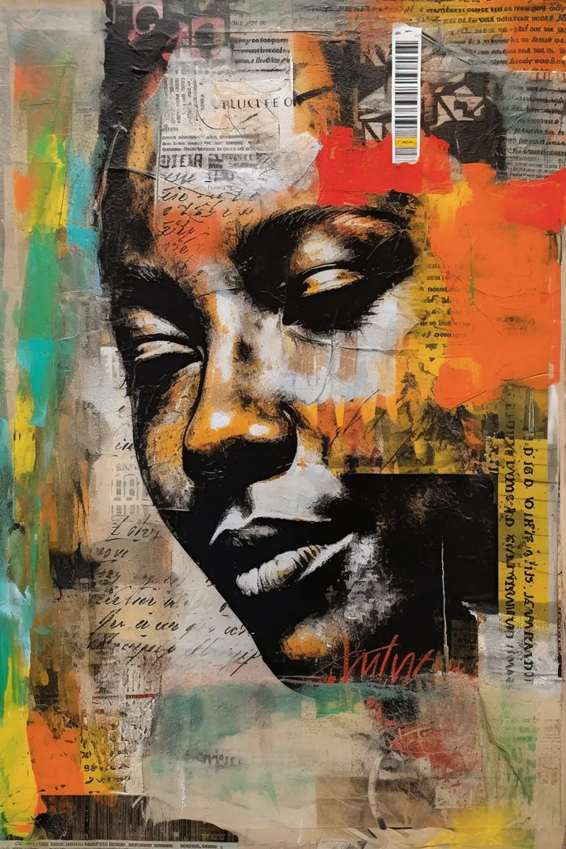 Urban Fragments poster con telaio in legno da Mosaic Dialogue