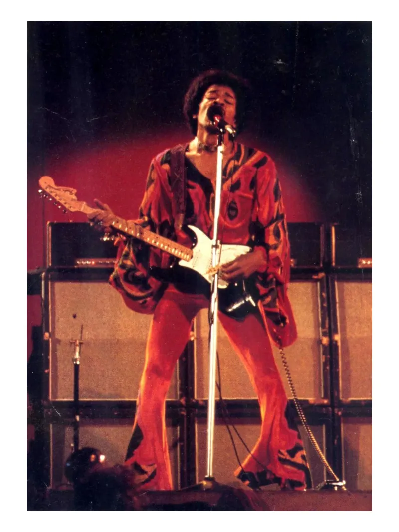 Concerto vintage di Jimi Hendrix poster da leguesdreams