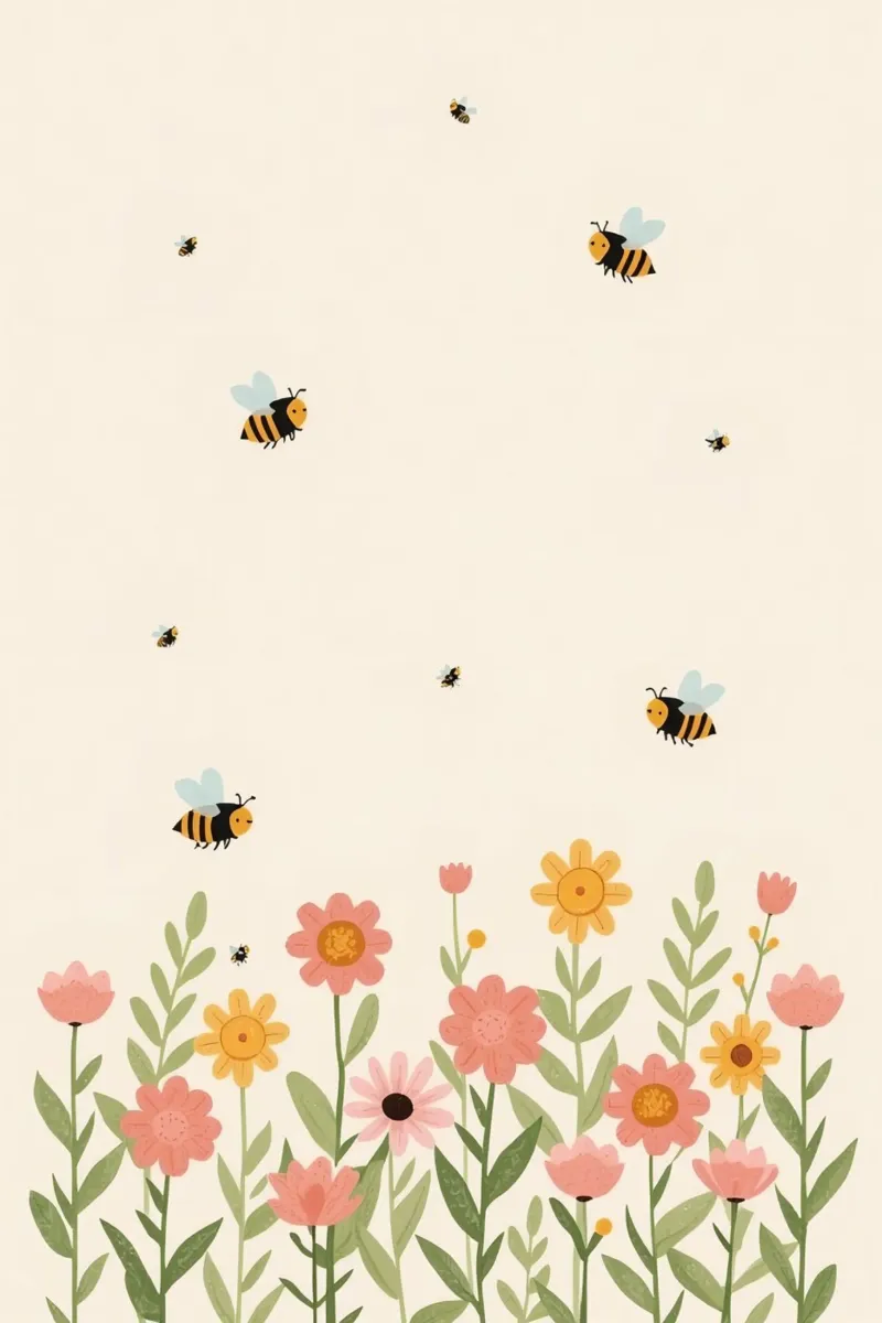 Vivaio api e fiori tela con Cornice a cassetta da DesignDoodle