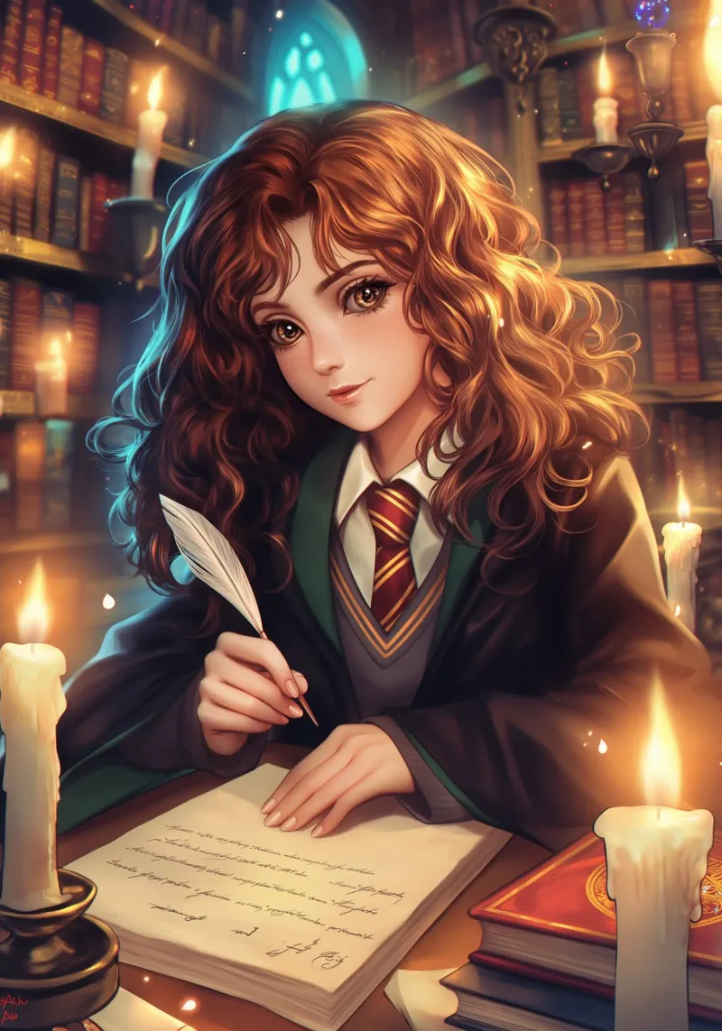 Hermione Granger Harry Potter tela con Cornice a cassetta da Stellar Creative