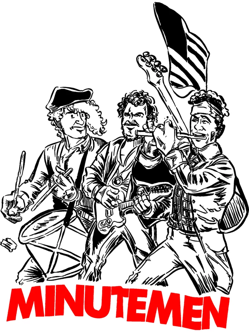 Maglietta vintage dei Minutemen poster con telaio in alluminio da phccpage