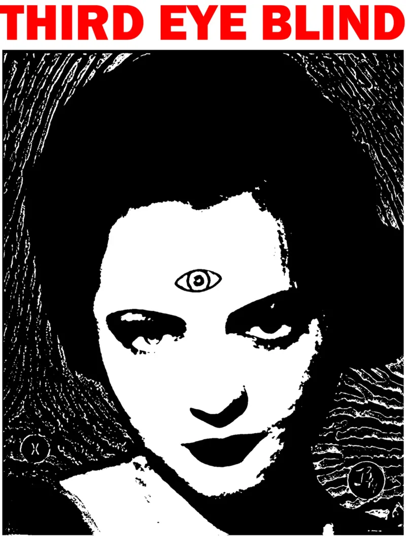Maglietta classica Third Eye Black Blind poster con telaio in alluminio da phccpage