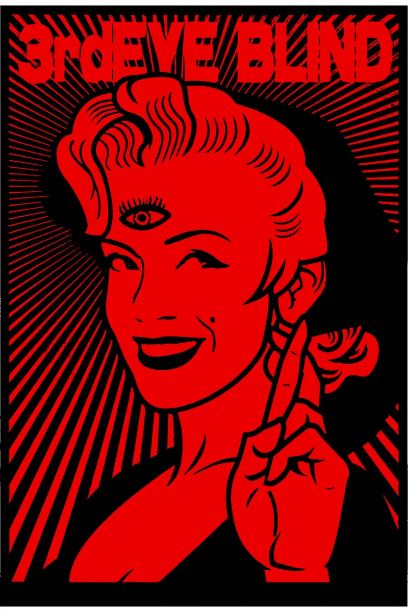 Sorriso del terzo occhio poster con telaio in alluminio da phccpage