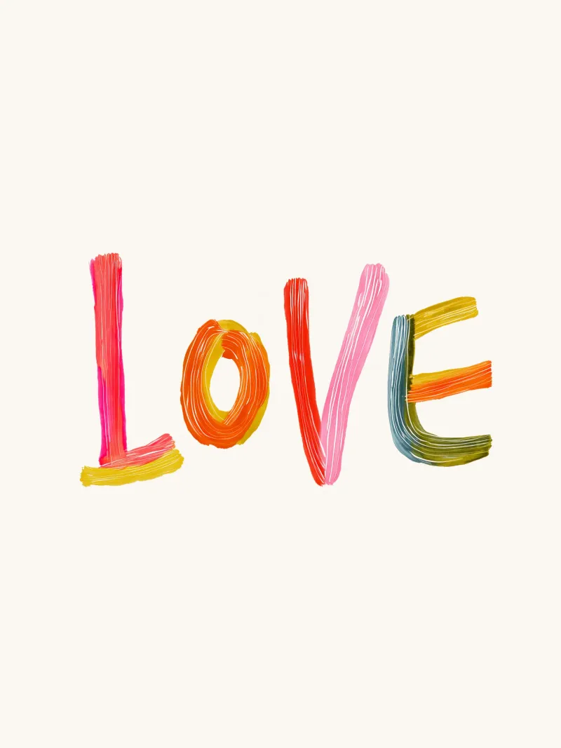 L'amore poster con telaio in plastica da Giggly Colors