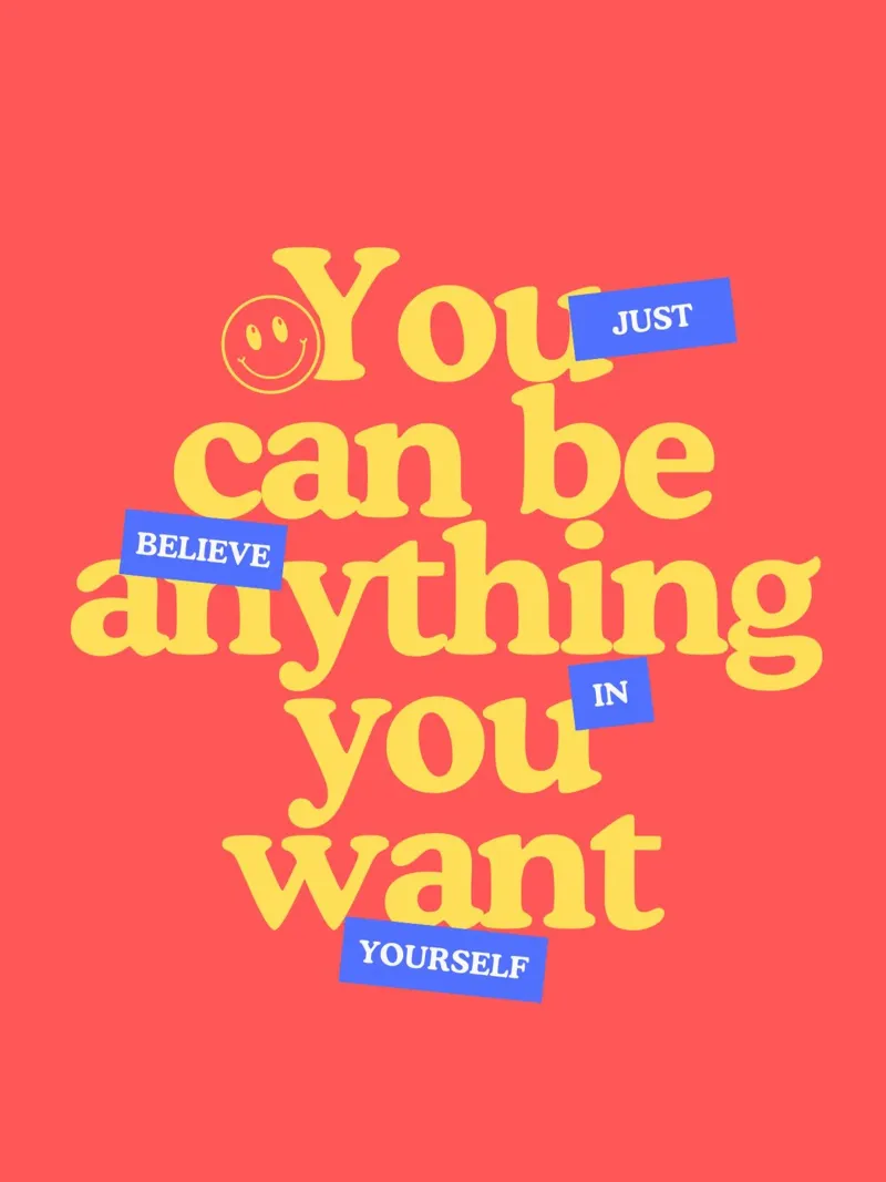 You can be anything you want poster con telaio in plastica da PinkCandyWalls