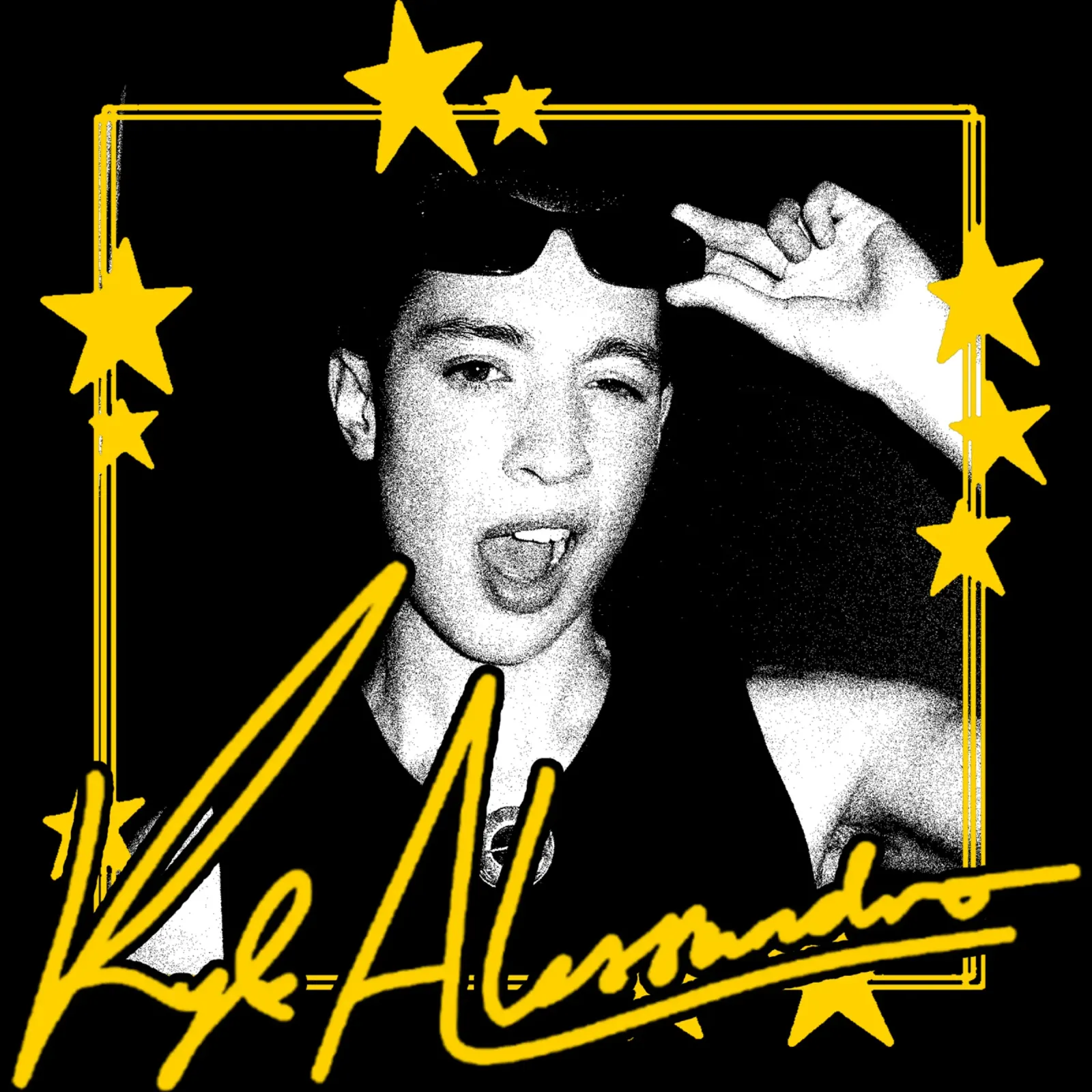 Kyle Alessandro silhouet canvas met Baklijst van skurtow
