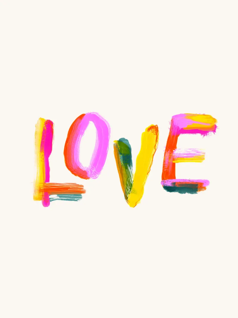 L'amore poster con telaio in plastica da Giggly Colors