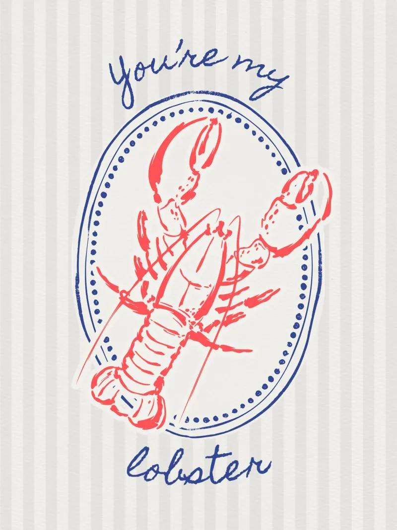 You're my lobster poster con telaio in plastica da PinkCandyWalls