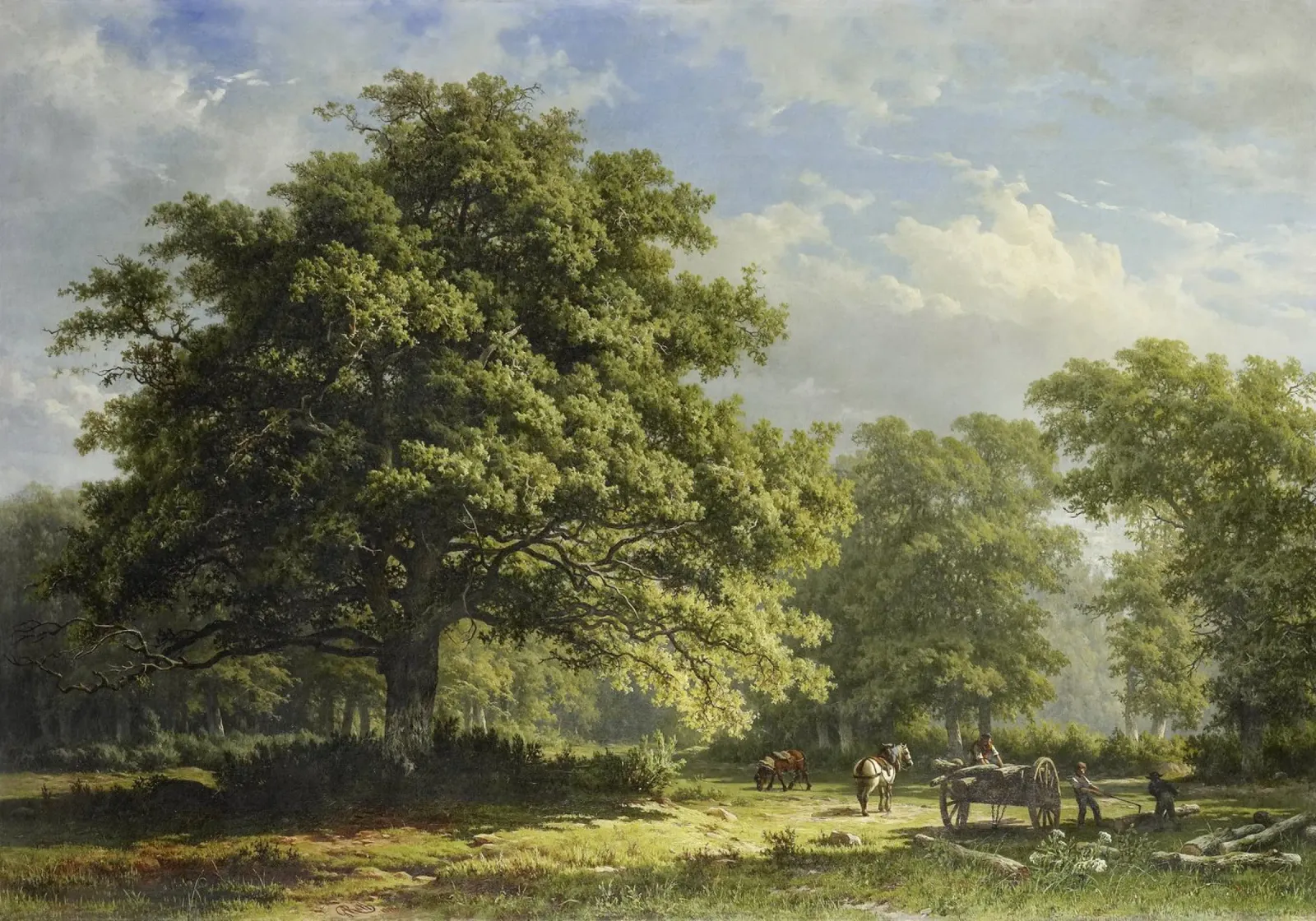 View in the Bentheim Forest poster con telaio in legno da vintageshop