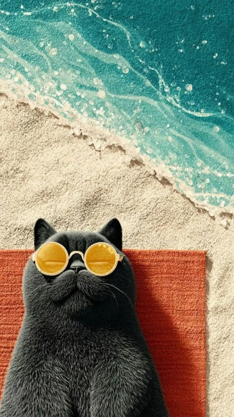 cat with orange glasses tela con Cornice a cassetta da panada