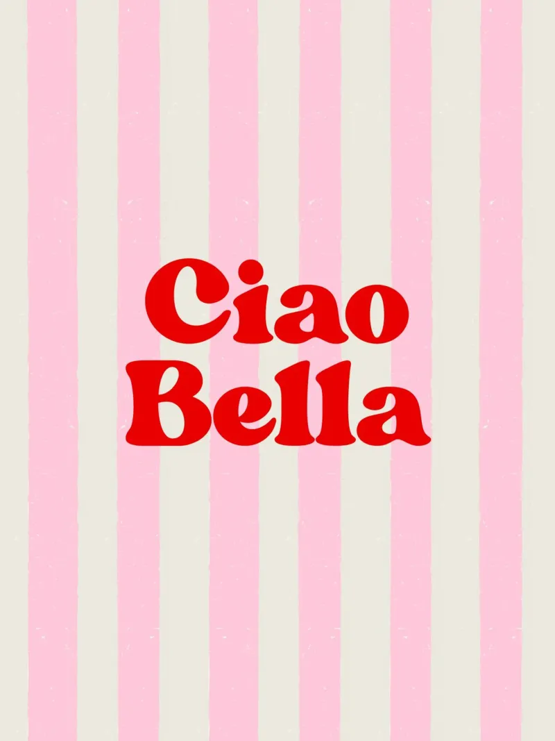 Ciao bella tela con Cornice a cassetta da PinkCandyWalls