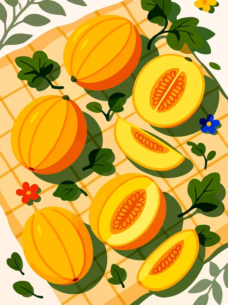 Melone canarino - Una tavola stilizzata poster da Sven B Strauss