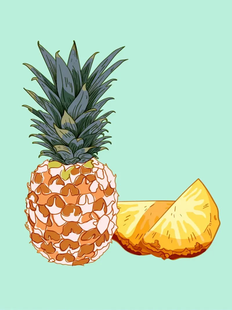 Cibo a base di frutta Ananas tela con Cornice a cassetta da Sven B Strauss