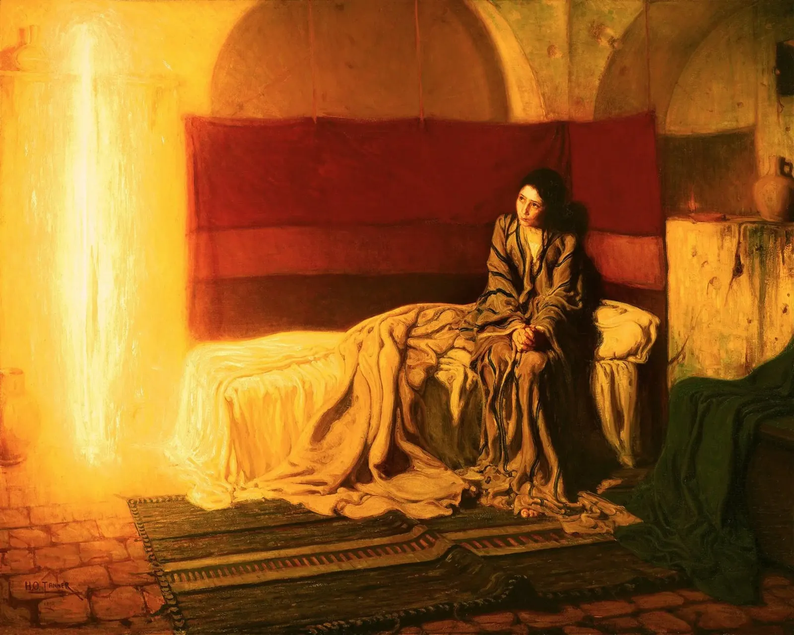 The Annunciation 1898 canvas met Baklijst van apoloprints