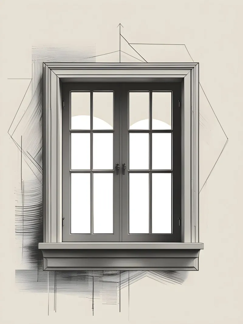 Window Frame canvas with Floater frame by The Green Room