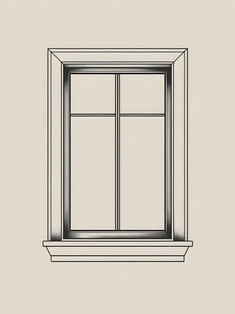 Window Frame canvas with Floater frame by The Green Room