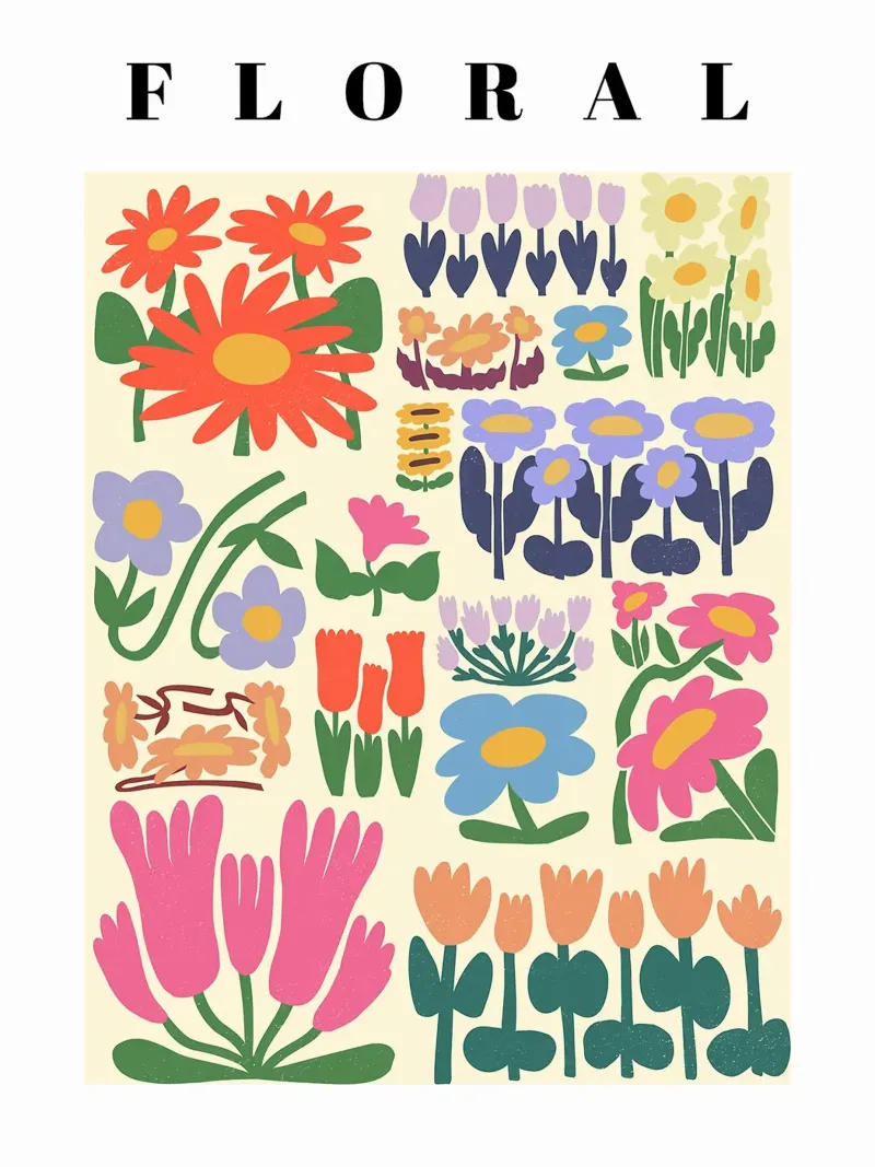 Stampa floreale poster da Leonard R Sadler