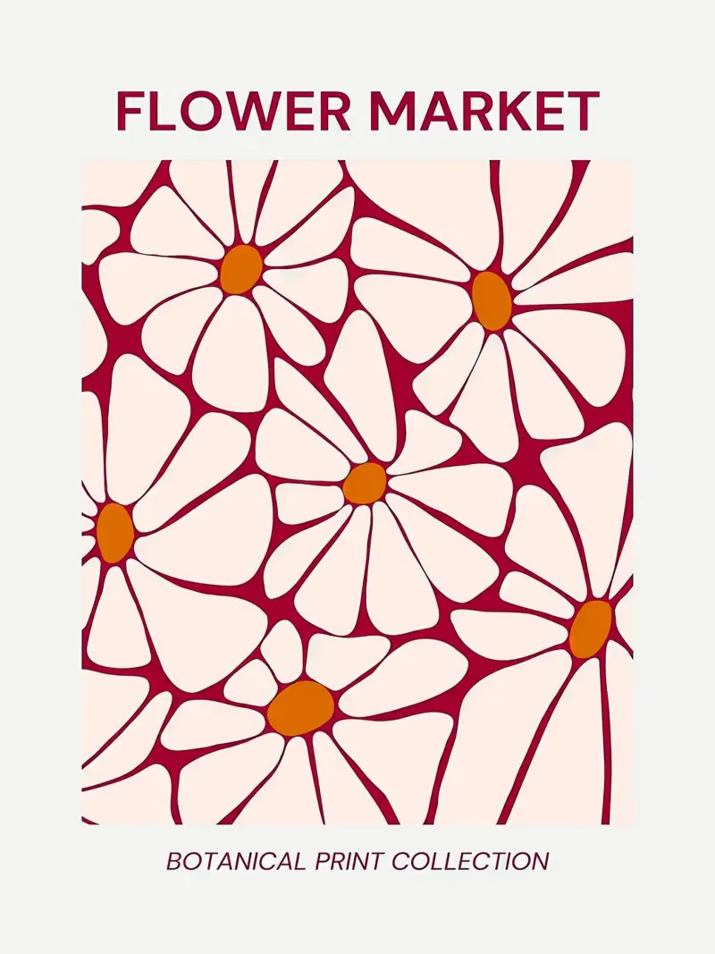 Stampa botanica del mercato dei fiori tela con Cornice a cassetta da Leonard R Sadler