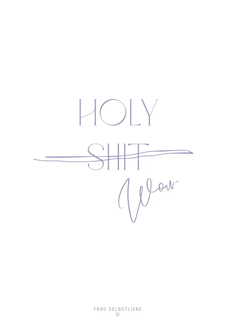 Holy WOW poster con telaio in plastica da Frau Selbstliebe